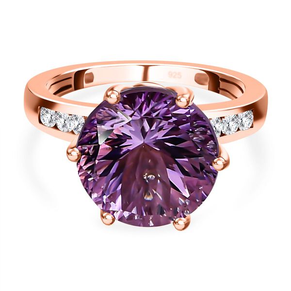 Rose De France Amethyst und Zirkon Ring - 7,62 ct. image number 2