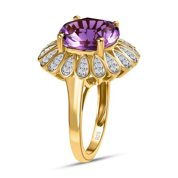 Afrikanischer Amethyst und Zirkon-Cocktail-Ring - 4,41 ct. image number 5