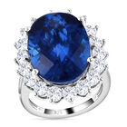 Ceylon Farbe Quarz und Zirkon-Ring, 925 Silber platiniert  ca. 15,93 ct image number 3
