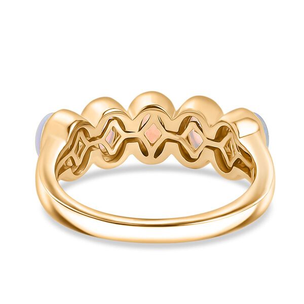 D'Joy AA Natürlicher, äthiopischer Welo Opal Ring 925 Silber 750 Gelb Vergoldet (Größe 17.00) ca. 0.86 ct image number 5