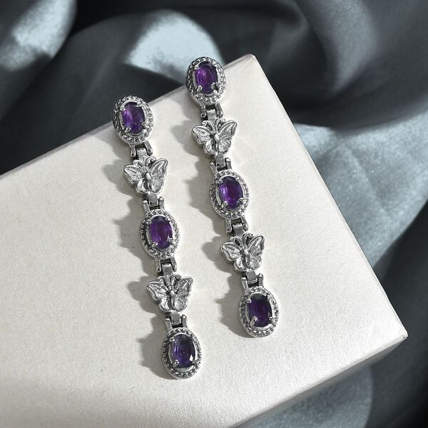 Afrikanische Amethyst Ohrringe - 2,49 ct. image number 2