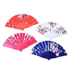 4er - Set Handfächer im japanischen Stil, rot, rosa, weiß, blau