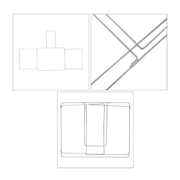66L Aufbewahrungsbox mit Metallrahmen, Stapel- und faltbar, 50x40x33cm, Rot image number 9