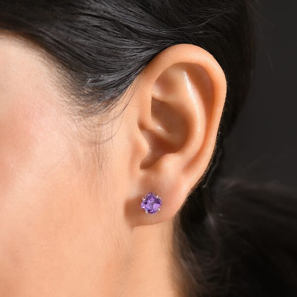 AAA Lab Grown Farbwechsel-Saphir Ohrringe 417 Gold ca. 2.52 ct image number 2