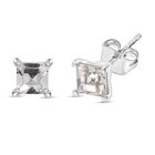 J Francis J Francis gefertigt mit SWAROVSKI Weißer Swarovski Kristall Ohrringe 925 Silber Standard