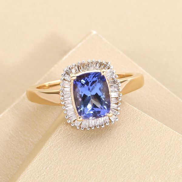 Tansanit und Diamant Ring - 1,88 ct. image number 2