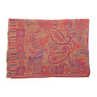 Premium Kollektion - gewebter Schal, Natur Seide und Wolle, Jamawar Design, 70x200 cm, Lavendel image number 4