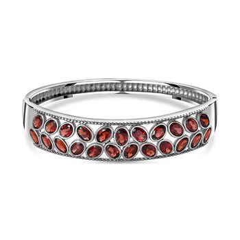 Mosambik Granat Armreif, ca. 19 cm, Edelstahl ca. 13.11 ct