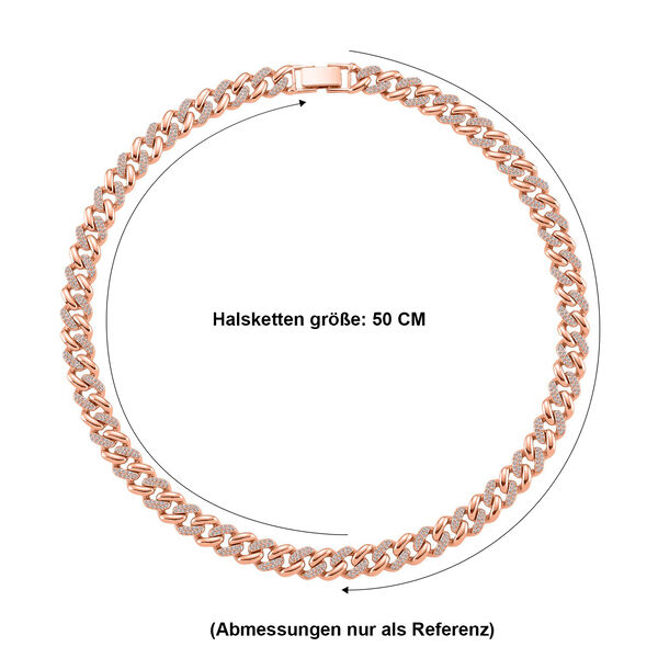 Wei&szlig;er Kristall Halskette ca. 50 cm Std Rose image number 6