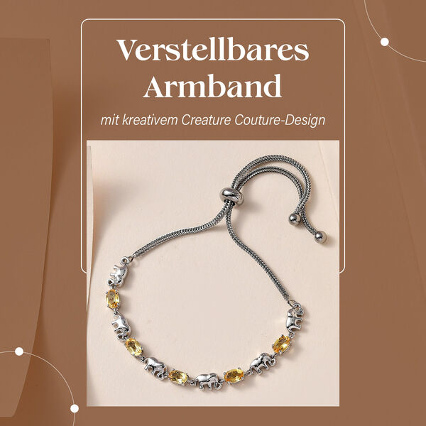 Flexibles Citrin Armband, 25,5 cm - 1,97 ct. image number 2
