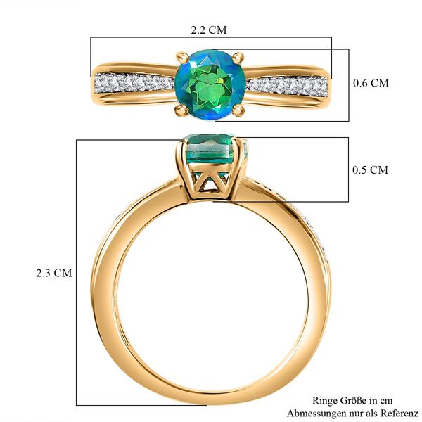 Pfau Triplett Quarz und Zirkon Ring - 1,25 ct. image number 7