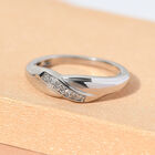 Diamant Ring 925 Silber platiniert  ca. 0,05 ct image number 1