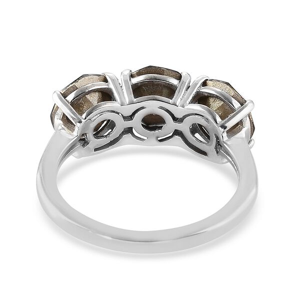 LUSTRO STELLA &Ouml;sterreichischer Schwarzem Diamant Kristall Ring 925 Silber Platin-&Uuml;berzug image number 5