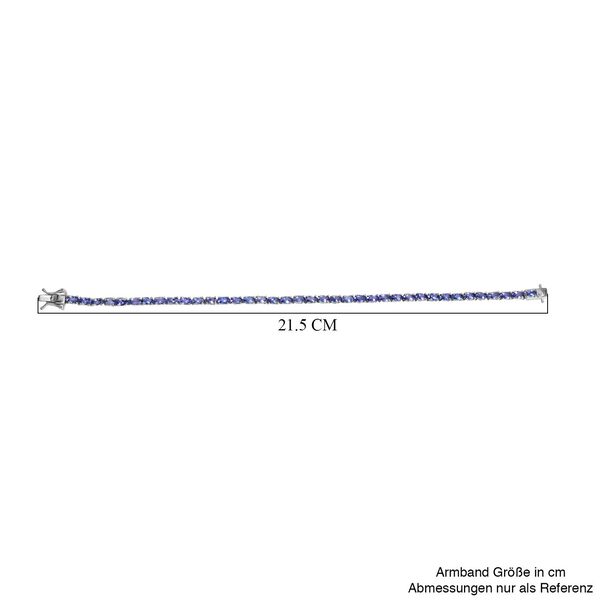 D&rsquo;joy Tansanit, Wei&szlig;er Diamant Armband ca. 20 cm 925 Silber rhodiniert ca. 8,72 ct. image number 4