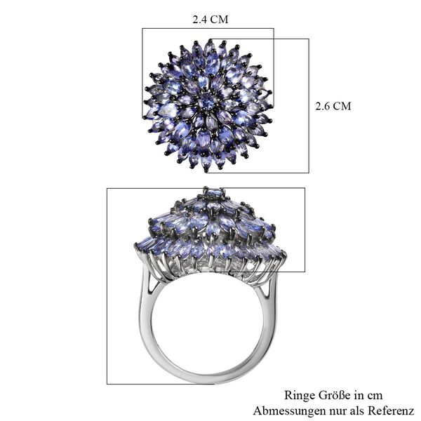 Tansanit Cluster Ring - 5,16 ct. image number 7