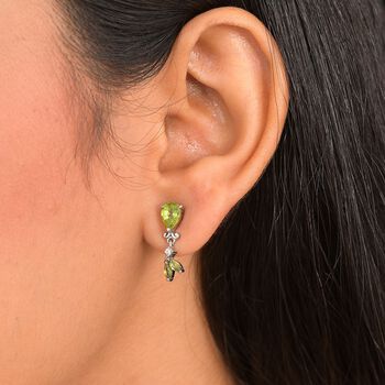 Peridot Ohrringe Edelstahl ca. 1,93 ct.