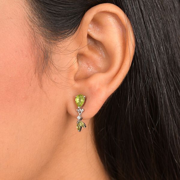Peridot Ohrringe Edelstahl ca. 1,93 ct. image number 3