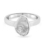Handgearbeiteter Polki Diamant Solitär Ring 925 Silber Platin-Überzug image number 0