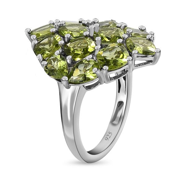 Nat&uuml;rlicher Peridot-Ring - 7,61 ct. image number 4
