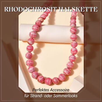 Rhodochrosit Halskette, 45 cm - 340 ct.
