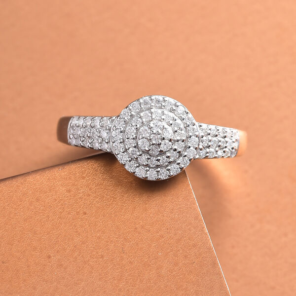 88 Facetten Moissanit Ring 925 Silber platiniert  ca. 0,61 ct image number 2