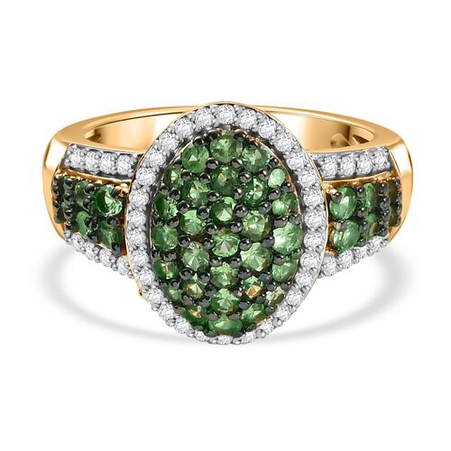 Tsavorite Granat und Zirkon Ring - 1,46 ct. image number 0