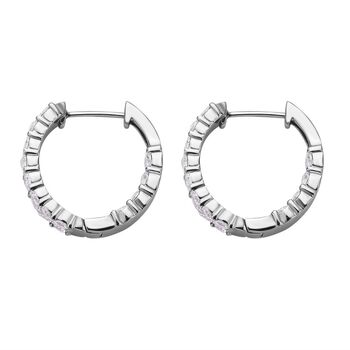 Wei&szlig;e Kristall-Ohrringe - 10 ct.