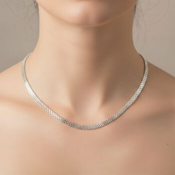 BISMARK 3 LINES 925 Silber rhodiniert Halskette ca. 50 cm ca. 5,05g