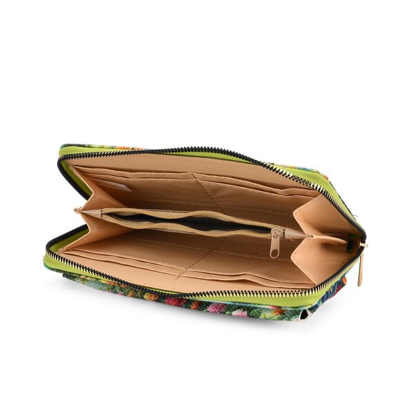 Pfau Muster Set, Shopper 40x12x35cm und Handy-Umh&auml;ngetasche 20x10,92x1,98cm, Mehrfarbig image number 7