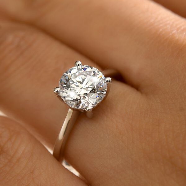 LUXURIANT SGL zertifizierter VS-EF Labor Rundschliff Diamant Ring in 950 Platin - 2 ct. image number 4