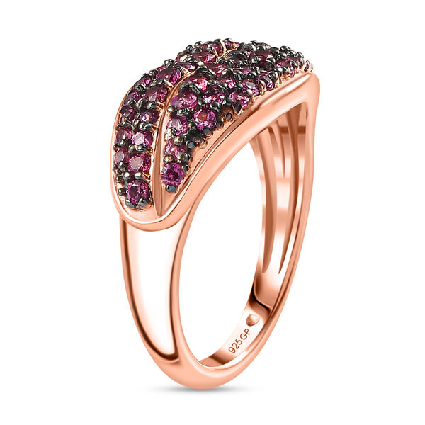GP Amore Kollektion- AA Rhodolith Granat und Kanchanaburi blauer Saphir-Ring - 1,21 ct. image number 5