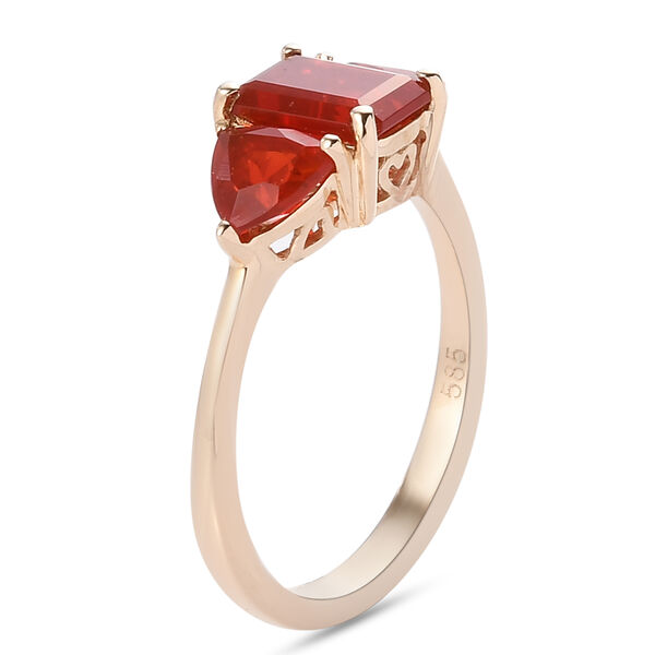 Mexikanischer Kirschfeuer-Opal-Ring, 585 Gelbgold  ca. 1,25 ct image number 5