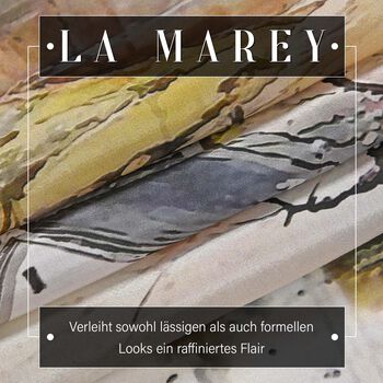 LA MAREY: Premium Selection - 100% Maulbeerenseiden-Halstuch mit Sakura Druck, 35x150 cm, Sakura