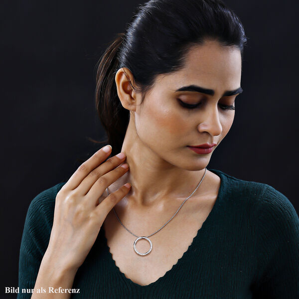 Wei&szlig;er Diamant-Anh&auml;nger mit 45cm Kette - 1 ct. image number 3