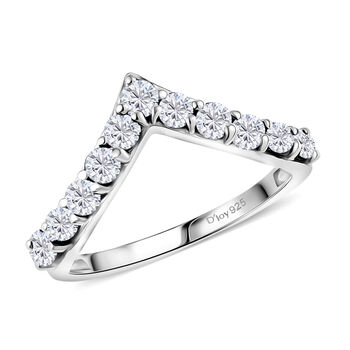 D'Joy Moissanit Ring, 925 Silber rhodiniert - 0,68 ct.