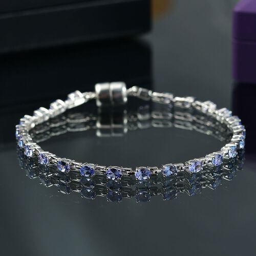 D Joy Tansanit Armband ca. 20 cm 925 Silber rhodiniert ca. 4.62 ct image number 1