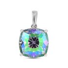 LUSTRO STELLA - österreichischer Paradies Glanz Kristall-Anhänger, 925 Silber platiniert ca. 12,09 ct