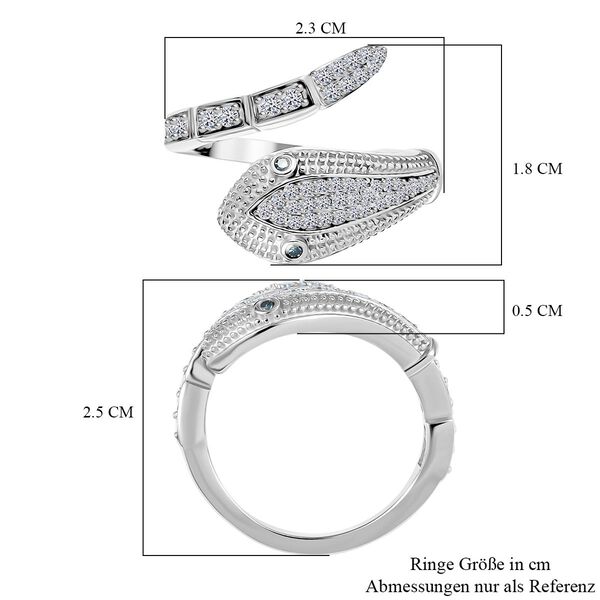 LUXURIANT SI-GH Labor Diamant Ring, rhodiniert 925 Silber - 0,50 ct. image number 6