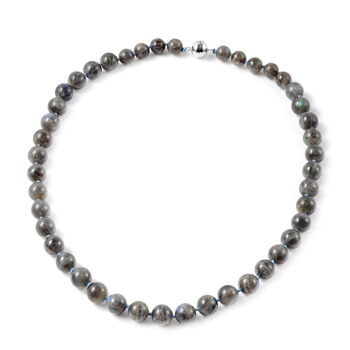 Labradorit Halskette ca. 50 cm lange mit Magnetschloss 925 Silber ca. 322.53 ct