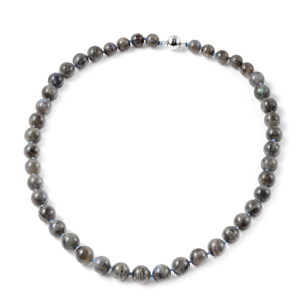 Labradorit Halskette ca. 50 cm lange mit Magnetschloss 925 Silber ca. 322.53 ct