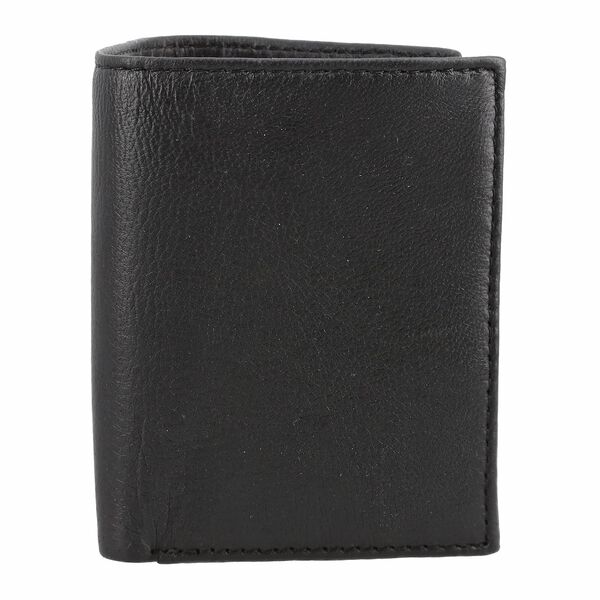 Klassische Geldbörse, 100% echtes Leder, RFID geschützt, schwarz image number 3