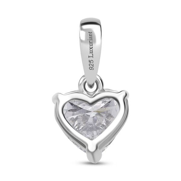 LUXURIANT VS-EF Labor Diamant Herz Anhänger, 925 Silber rhodiniert - 1 ct. image number 4