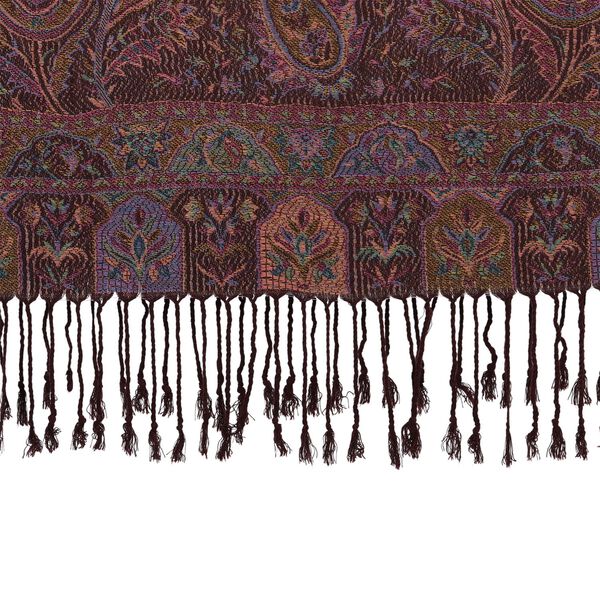 Schal mit Paisley-Muster und Fransen, Einheitsgröße, Dunkelkaffeebraun image number 4