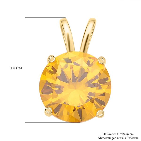 Gelber Zirkonia-Anh&auml;nger - 5 ct. image number 6