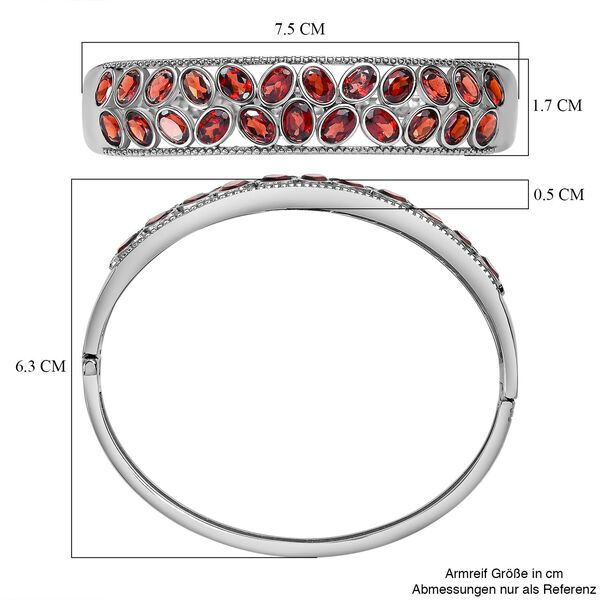 Mosambik Granat Armreif, ca. 19 cm, Edelstahl ca. 13.11 ct image number 6