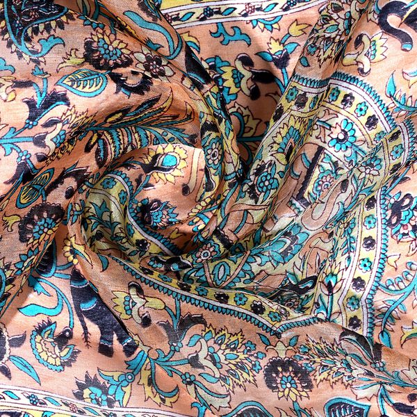 LA MAREY - Seidenschal 100% Seide 50 x 170 cm Mehrfarbig image number 5