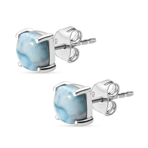 Larimar Ohrringe 925 Silber rhodiniert ca. 3,93 ct. image number 4