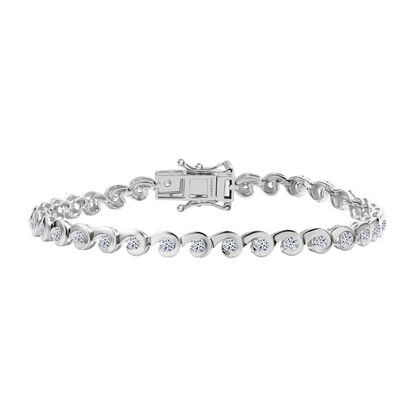 LUXURIANT DIAMOND - Lab Grown Diamant SI-GH SGL zertifiziert Armband ca. 19 cm 925 Silber rhodiniert ca. 2.50 ct