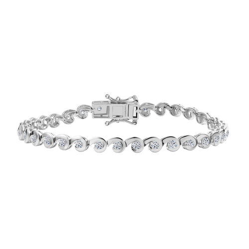 LUXURIANT DIAMOND- SI Labor Diamant 19cm Armband, 925 Silber rhodiniert - 2,51 ct. image number 0