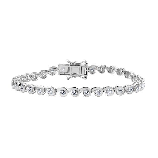 LUXURIANT DIAMOND- SI Labor Diamant 19cm Armband, 925 Silber rhodiniert - 2,51 ct. image number 0